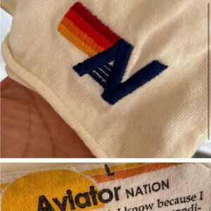 Aviator Nation Rainbow Boyfriend Tee size large